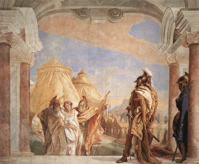Giovanni Battista Tiepolo Eurybates and Talthybios Lead Briseis to Agamemmon oil painting image